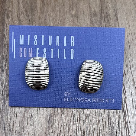 Meia Argola Canelada - P