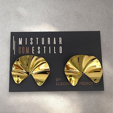 Brinco Chapa Aberta - Dourado
