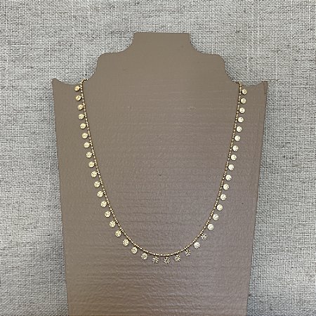 Choker Esferas Confete - Martelado - Dourado