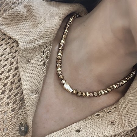 Colar De Cristal - Cobre