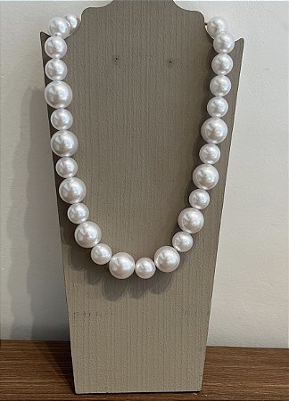 Colar De Bolas - Dois Tamanhos - Pérola Branca
