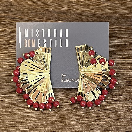 Brinco Leque Cora - Marsala