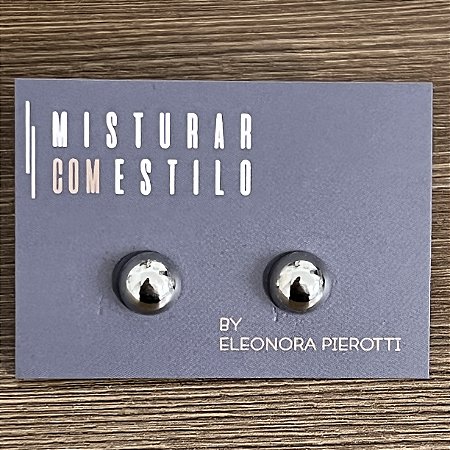 Brinco Bolão Puff - PP - Ródio
