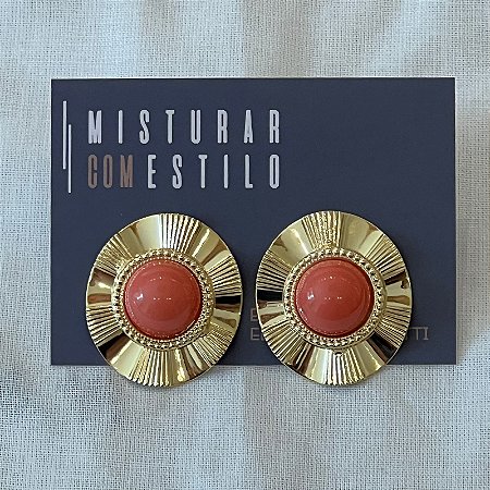 Brinco Cora Redondo - Coral