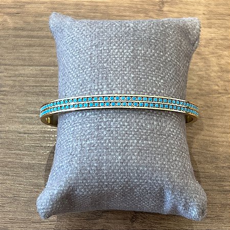 Bracelete Cora Duplo - Turquesa