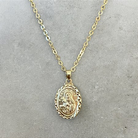 Colar Medalha Santa Rita
