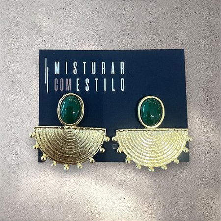 Brinco Leque Aurora - Verde