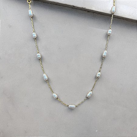 Choker de Pérolas de Arroz - M