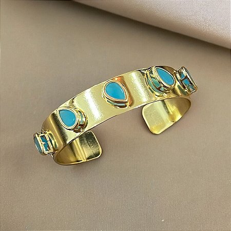 Bracelete Cora Gota - Turquesa