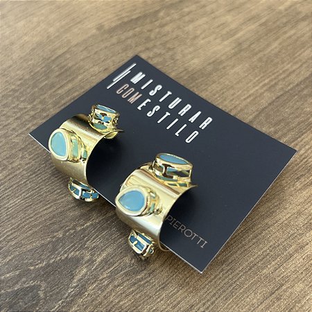 Argola Cora - Turquesa