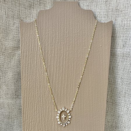 Colar Cruz Com Zirconia