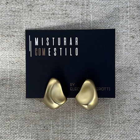 Brinco Gota Orgânica Lumière - Dourado