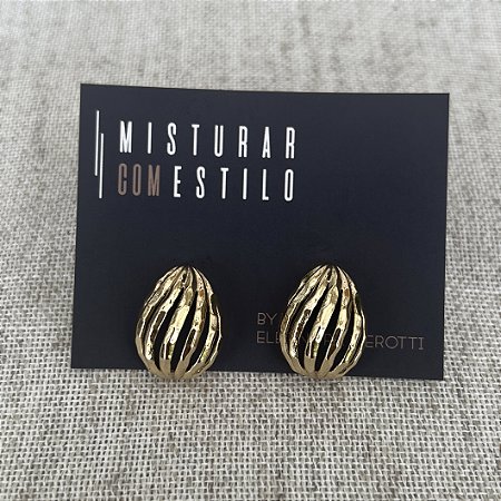 Brinco Gota Vazada - P - Dourado