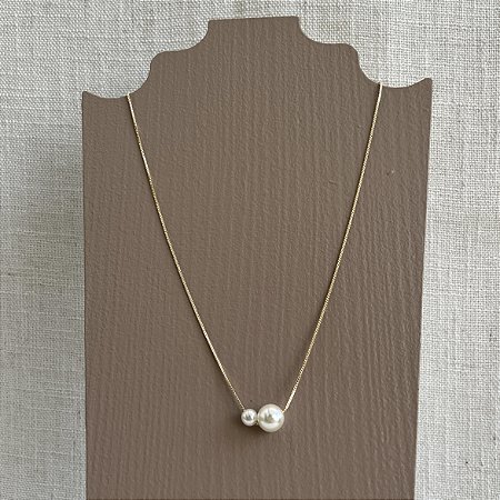 Colar Duplo Pérola Shell
