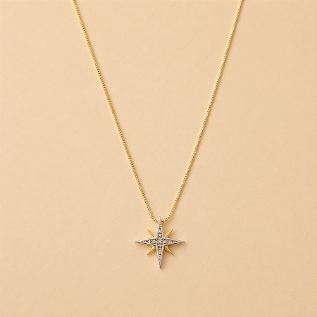 Colar Estrela de Oito Pontas