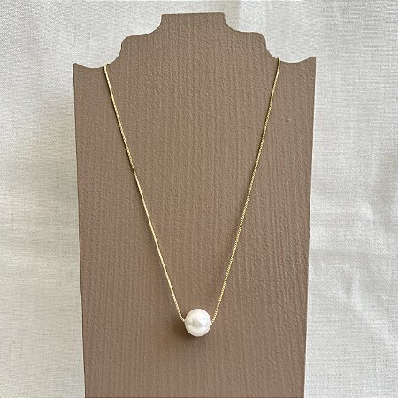 Colar Pérola Shell Solitário
