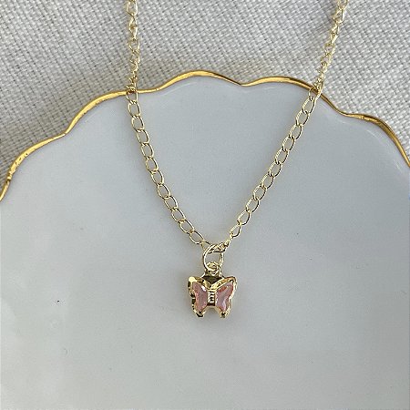 Choker Infantil Borboleta - Kunzita