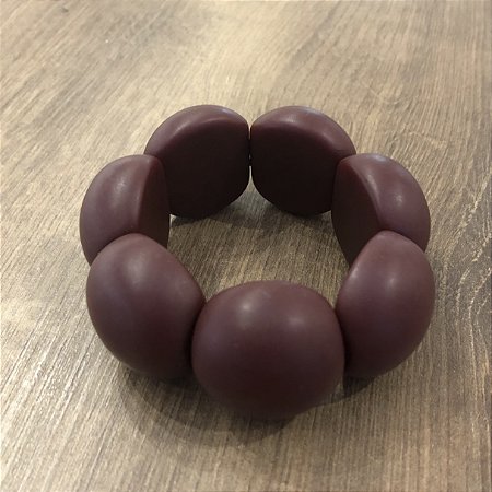 Bracelete de Bolas de Resina - Barolo Fosco
