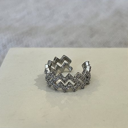 Piercing Raio Duplo Com Zircônia - Ródio