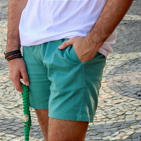 Short Sardenha - Linho Verde Liso