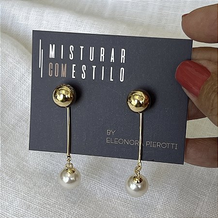Brinco Esfera com Pérola