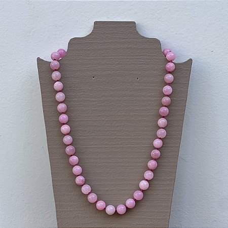 Colar Murano Pedra Ibiza - G - Rosa Semitransparente