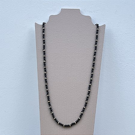 Colar Murano Pedra Ibiza - P - Longo - Preto