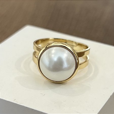 Anel Cora de Pérola Ajustável