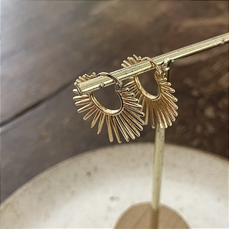 Argola Sol - G - Dourada