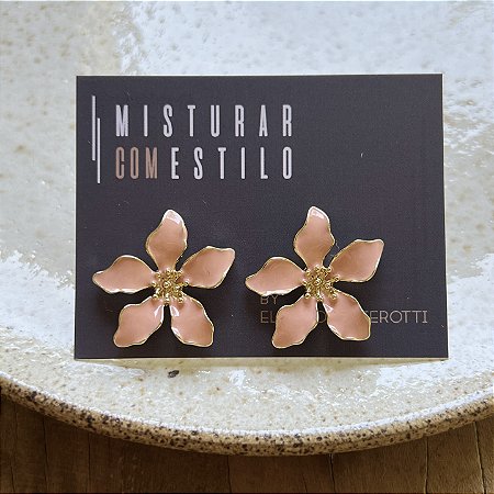 Brinco Flor de Lotus - P - Rosê