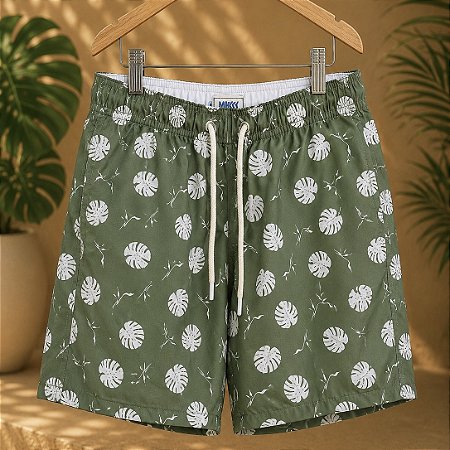 Short Praia Treviso - Verde com Branco