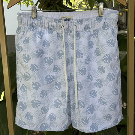Short Praia Ravello - Branco com Azul