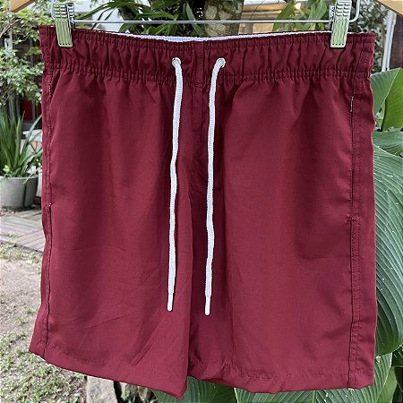 Short Praia Rimini - Liso Vinho