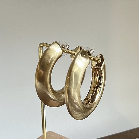 Argola Lumière Max Puff - Dourada