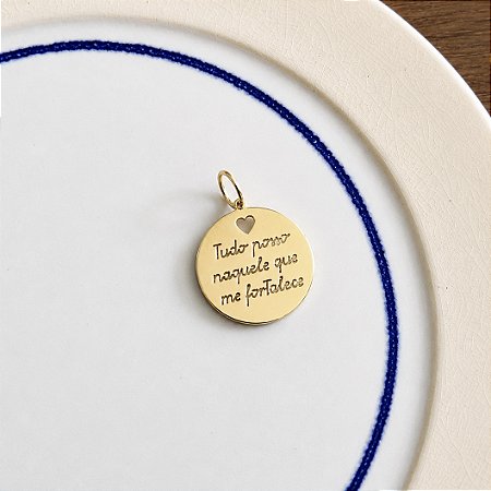 Medalha Tudo Posso - G - Coração