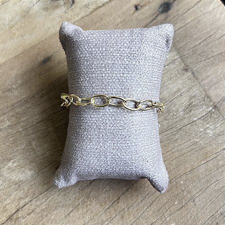 Pulseira Todos os Santos Elos Ovais - Dourado