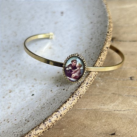 Bracelete - Santo Antônio - Dourado