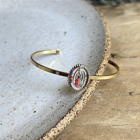 Bracelete - N. S. Guadalupe - Dourado