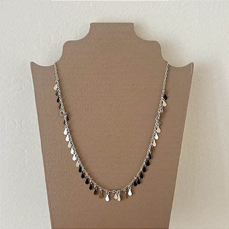 Choker Mini Confete Gota - Ródio