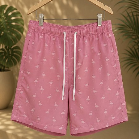 Short Praia Taormina Flamingo - Rosa