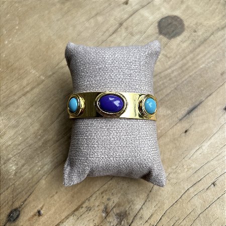 Bracelete Aurora Bicolor - Roxo e Turquesa
