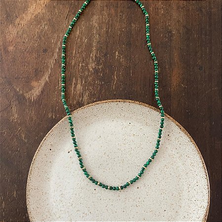 Colar Pedras Naturais Ibiza - P - Longo - Malaquita
