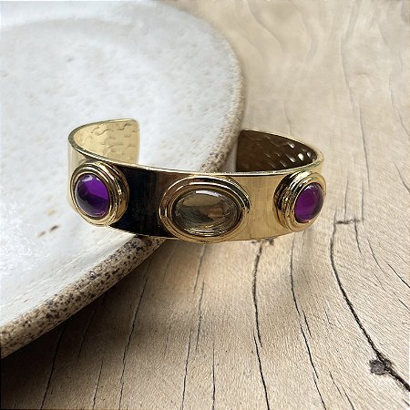 Bracelete Aurora Bicolor - Áqua e Tanzanita