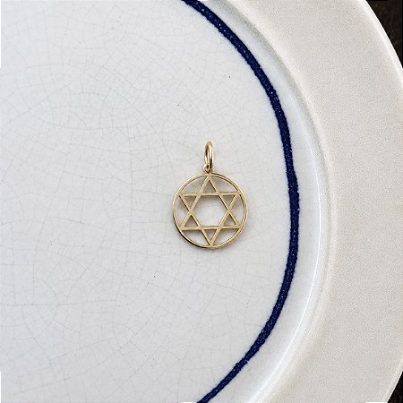 Medalha Estrela de David - Vazada - M