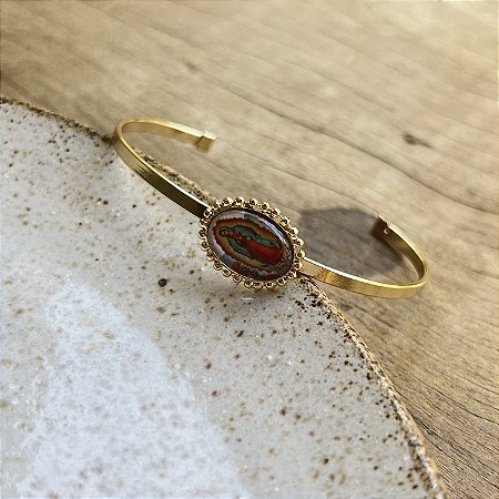 Bracelete - N. S. das Guadalupe - Deitado - Dourado