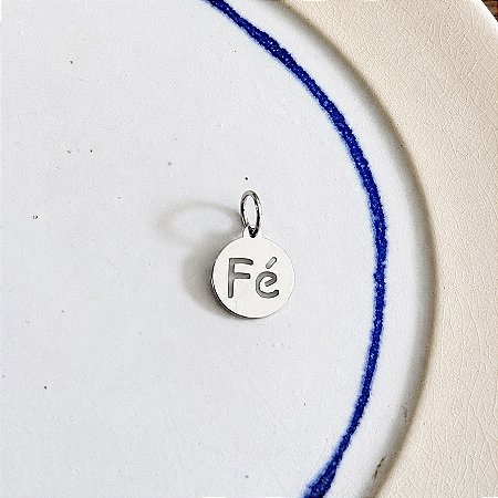 Medalha Fé - PP - Ródio