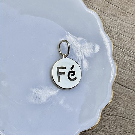 Medalha Fé - PP - Ródio