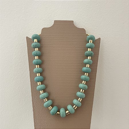 Colar Verano Pastilhas - Turquesa