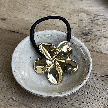 Elástico Flor - Dourado