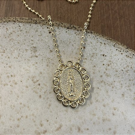 Colar N. S. Aparecida - Corrente De Esferas